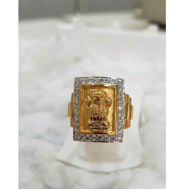 22KT Yellow Gold Classic Gents Ring