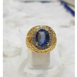 Fancy 22KT gold Blue Stone Ring