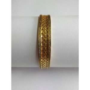 22K / 916 Gold Round Natural Diamond Italian Bangles