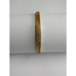 22K / 916 Gold Round Natural Diamond Italian Bangles