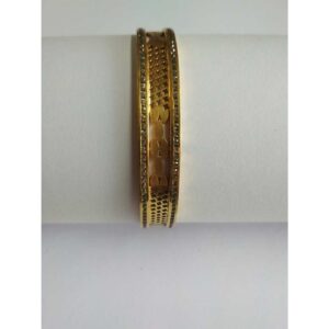 22K / 916 Gold Round Natural Diamond Italian Bangles