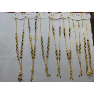 22KT Plain Gold Designer Mangalsutra