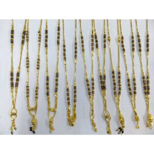 22KT Plain Gold Designer Mangalsutra