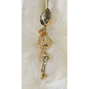18KT Gold Ladies Indian Fancy Soi Dora Earrings