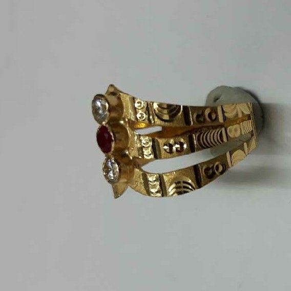 22KT Yellow Gold Handmade Fancy Ring - Image 2