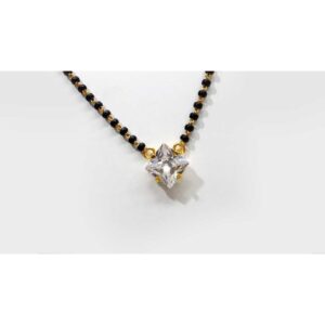 22KT Gold Single Diamond Ladies Mangalsutra