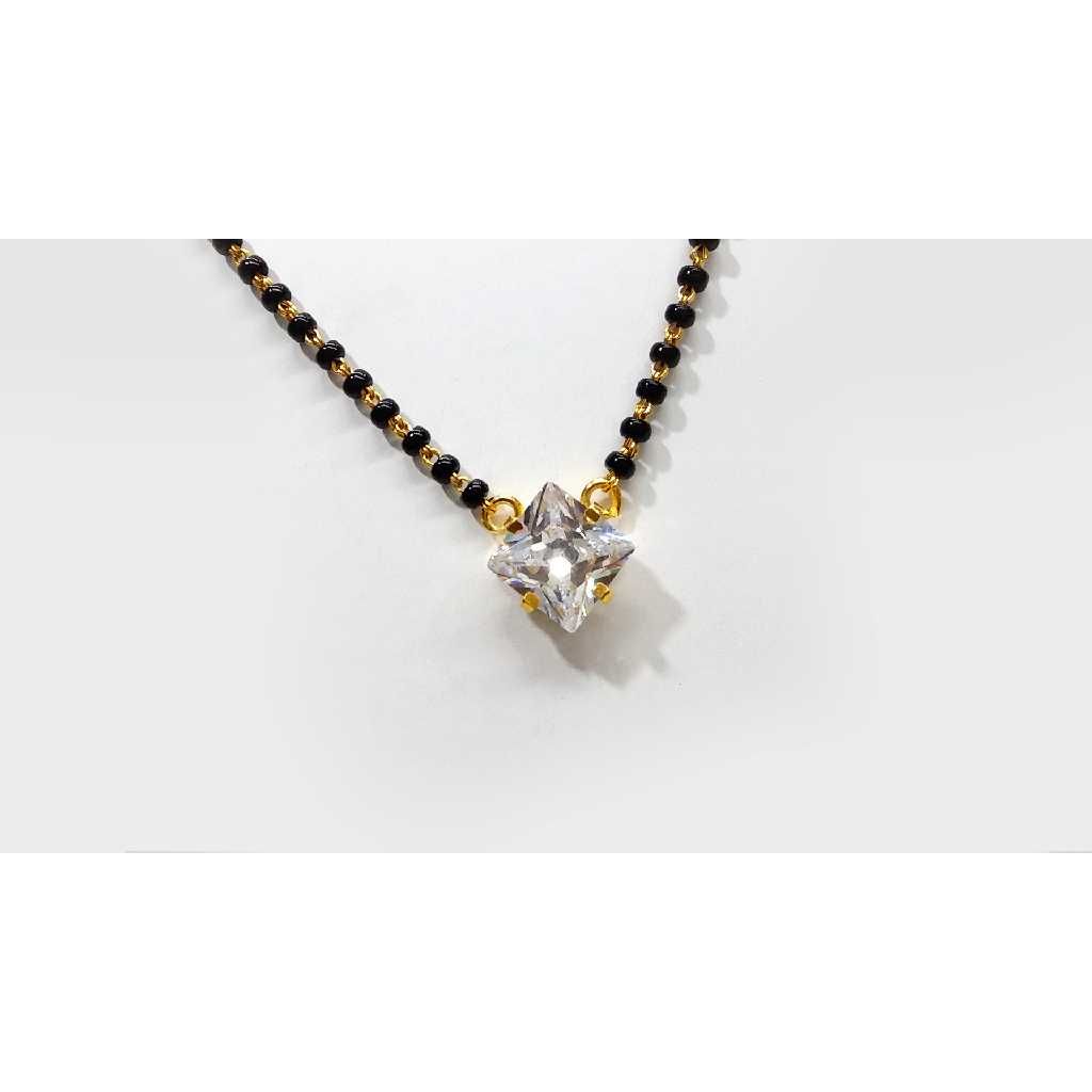 22KT Gold Single Diamond Ladies Mangalsutra