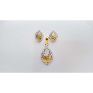 916 Gold Light Weight Ladies Pendant Set