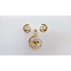 Fancy 916 Gold Ladies Pendant Set