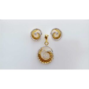 916 Gold Contemporary Style Ladies Pendant Set
