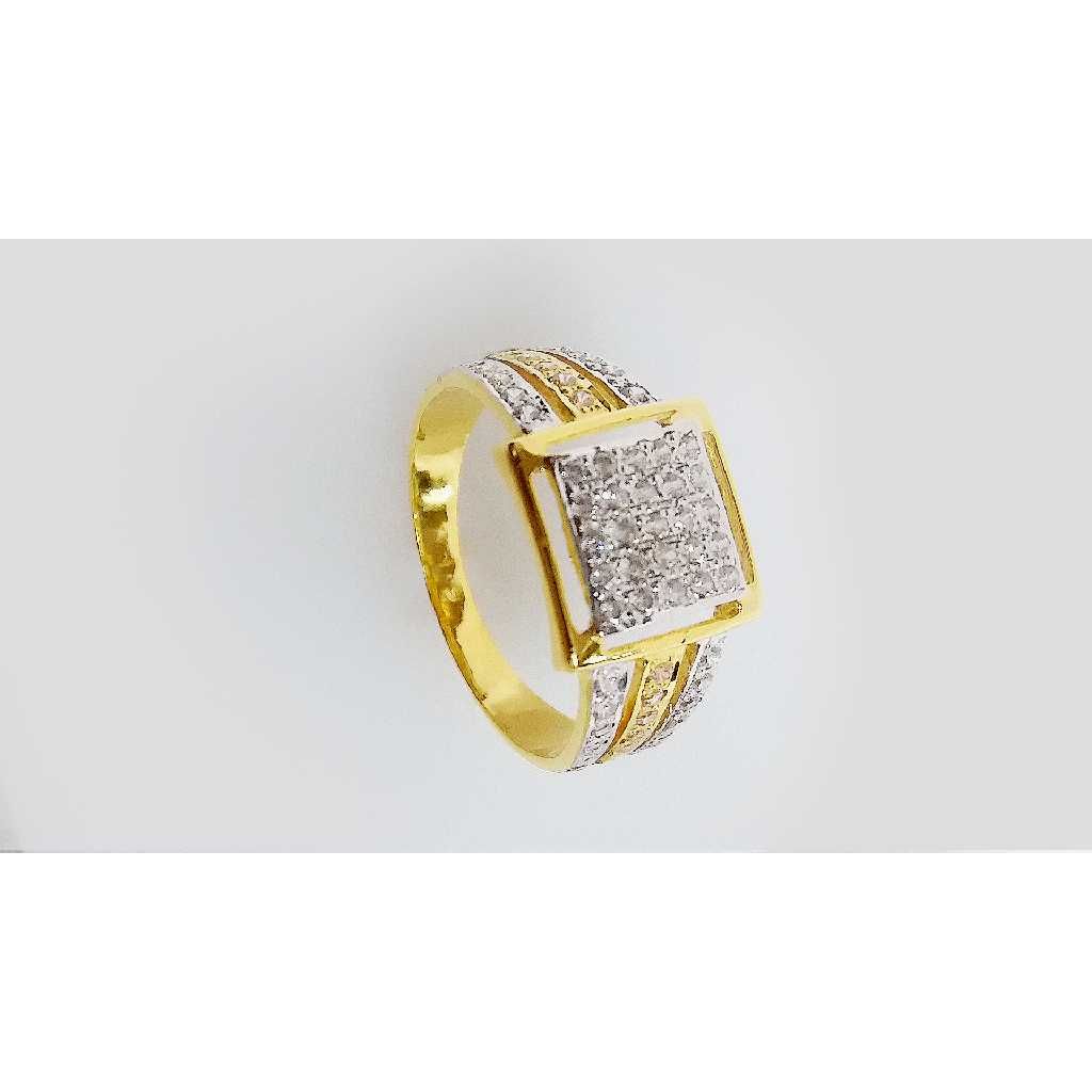 916 Gold Modern CZ Ladies Ring