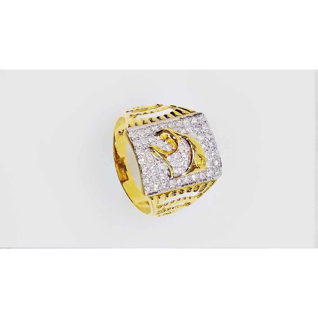 CZ Gold Gents Fancy Ring