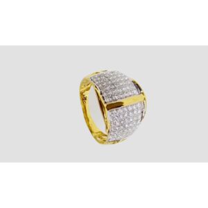916 Yellow Gold Diamond CZ Ring