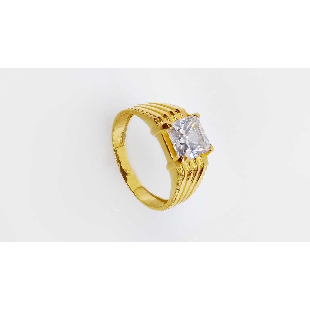 916 Gold Attractive CZ Diamond Ring