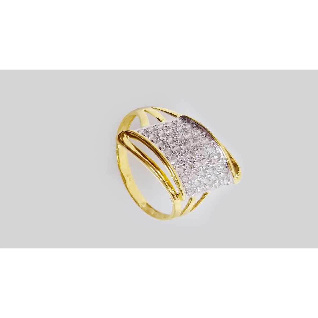 916 CZ Gold Diamond  Gents Ring