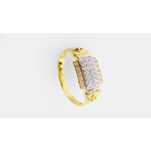 Stylish 916 Gold CZ Diamond Ring