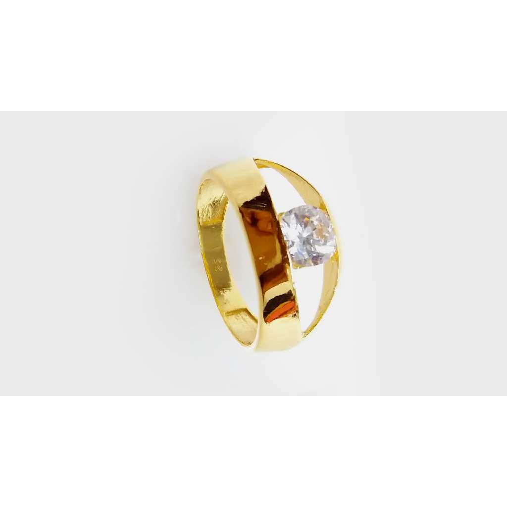 Yellow Gold CZ Diamond Ring