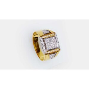 CZ Gold Fancy Gents Ring