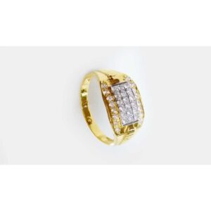 CZ Gold Gents Ring