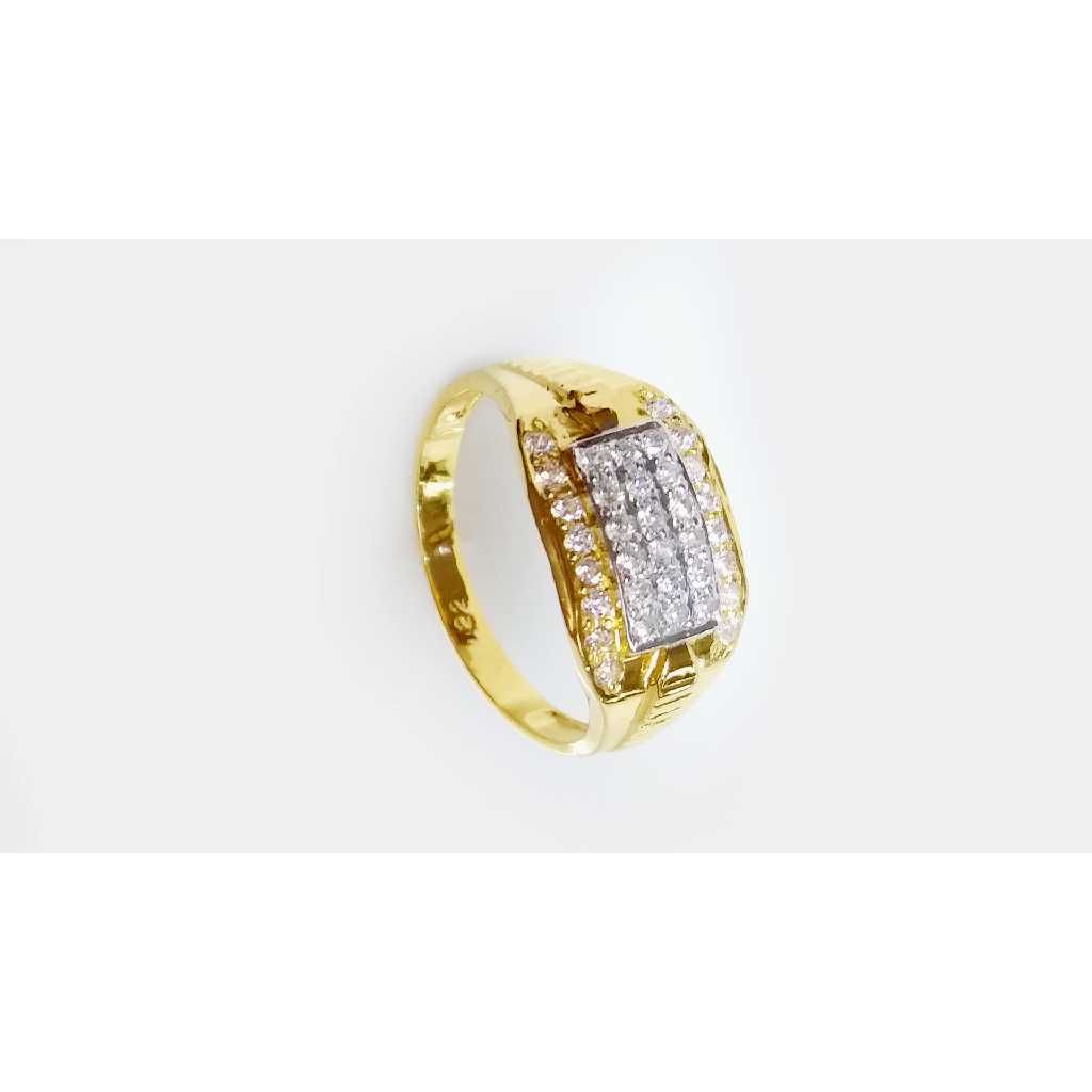 CZ Gold Gents Ring