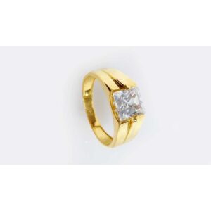 916 Yellow Gold Diamond CZ Ring