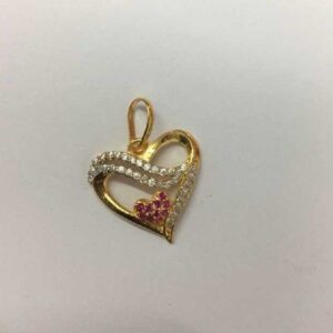 22K / 916 Gold Classic Heart Cz Pendants
