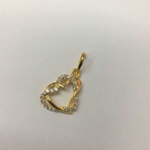 22K / 916 Gold Indian Heart Classic Cz Pendant