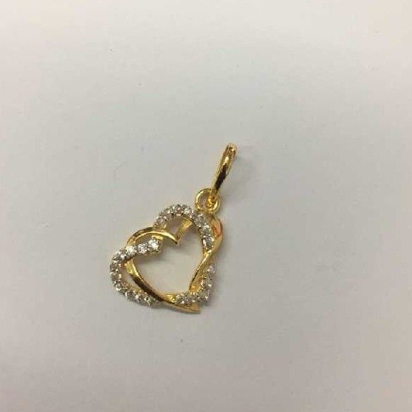 22K / 916 Gold Indian Heart Classic Cz Pendant