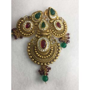 916 Gold Jadtar Classic Special Pendant Set