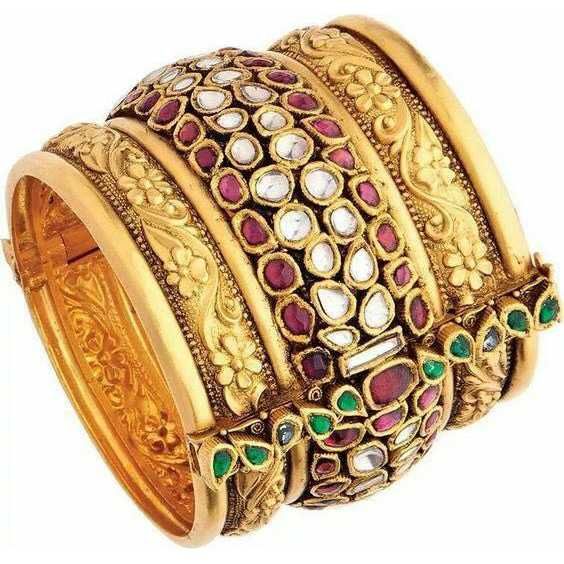 22K / 916 Gold Ladies Charming Jadtar Bangle