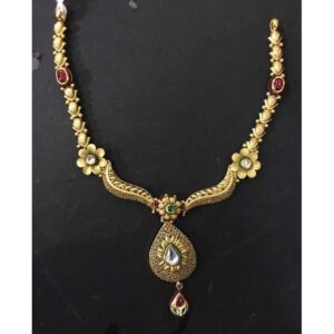916 Gold Indian Jadtar Ladies Attractive Necklace