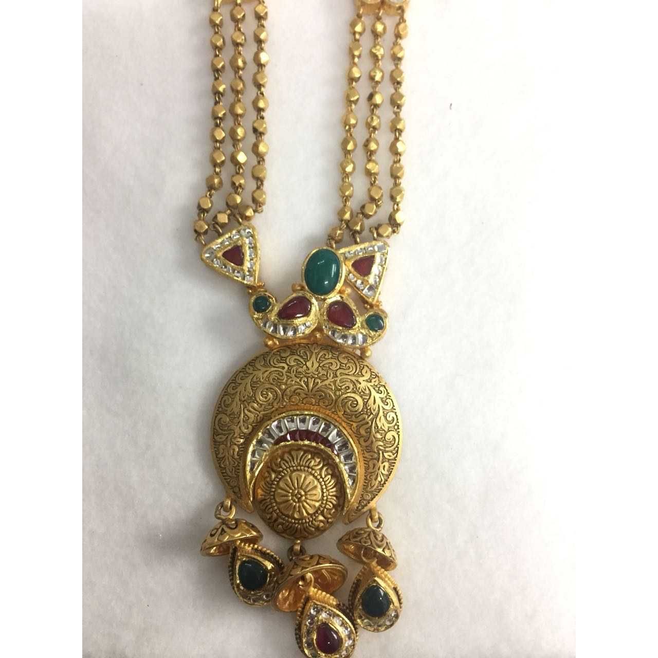 22K / 916 Jadtar Indian Gold Attractive Necklace