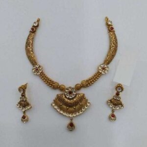 22K / 916 Gold Jadtar Antique Special Necklace Set