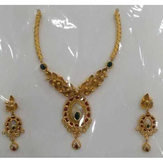 22K / 916 Gold Jadtar Classic Special Necklace Set - Image 2