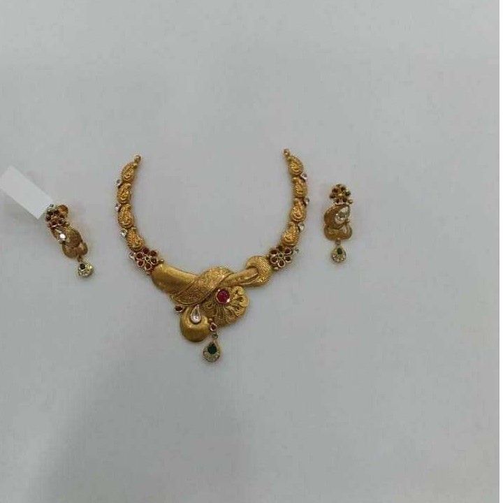 916 Gold Jadtar Classic Necklace Set