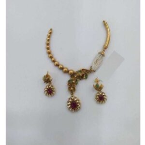 22KT Gold Ladies Classic Jadtar Special Necklace Set