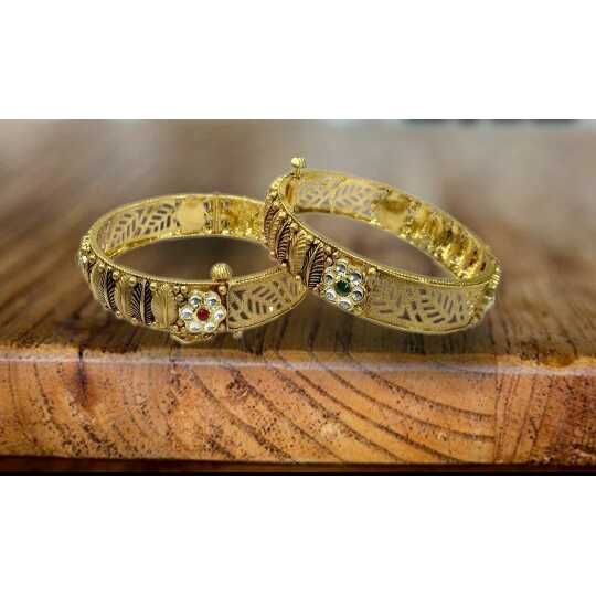 22K / 916 Gold Ladies Jadtar Classic Copper Kadli
