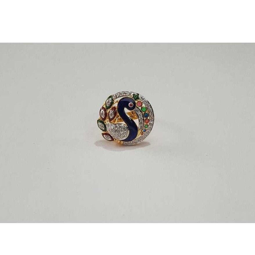 22KT Gold Indian Peacock Earrings