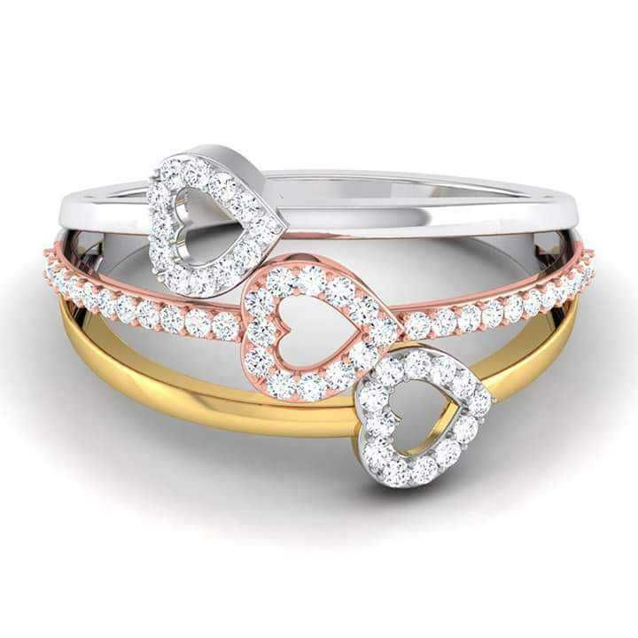 22KT Yellow Gold Jadtar Classic Heart Shaped Modern Ring