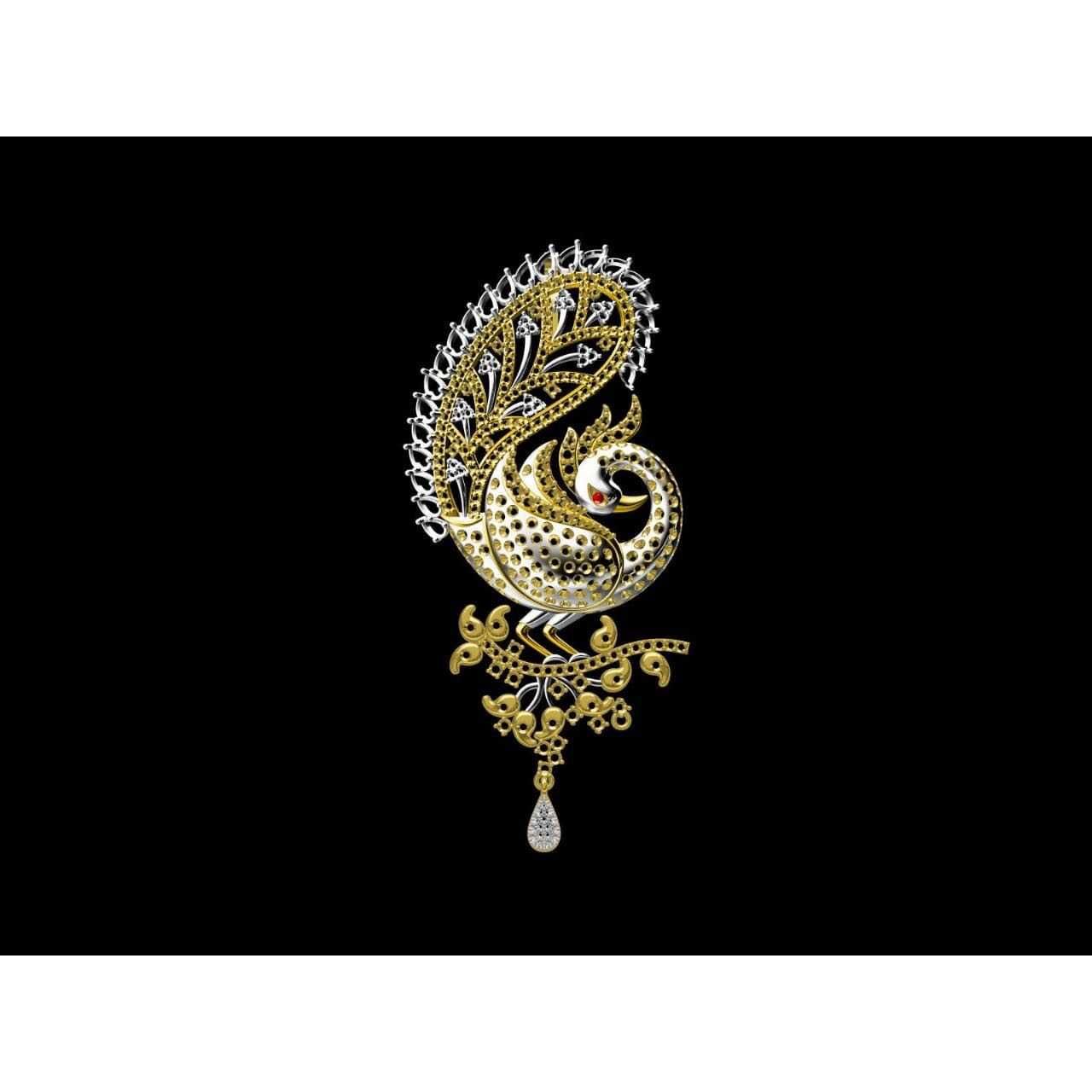 916 Gold Ladies Classic Jadtar Pendant