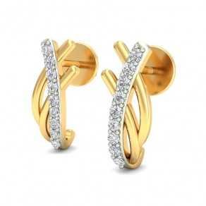22KT Yellow Gold Ladies Jadtar Classic Diamond Earrings