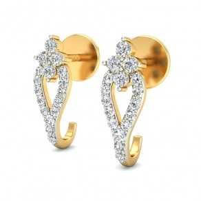 22KT Yellow Gold Ladies Jadtar Classic Diamond Earrings