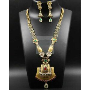 22KT Yellow Gold Jadtar Classic Designer Necklace Set