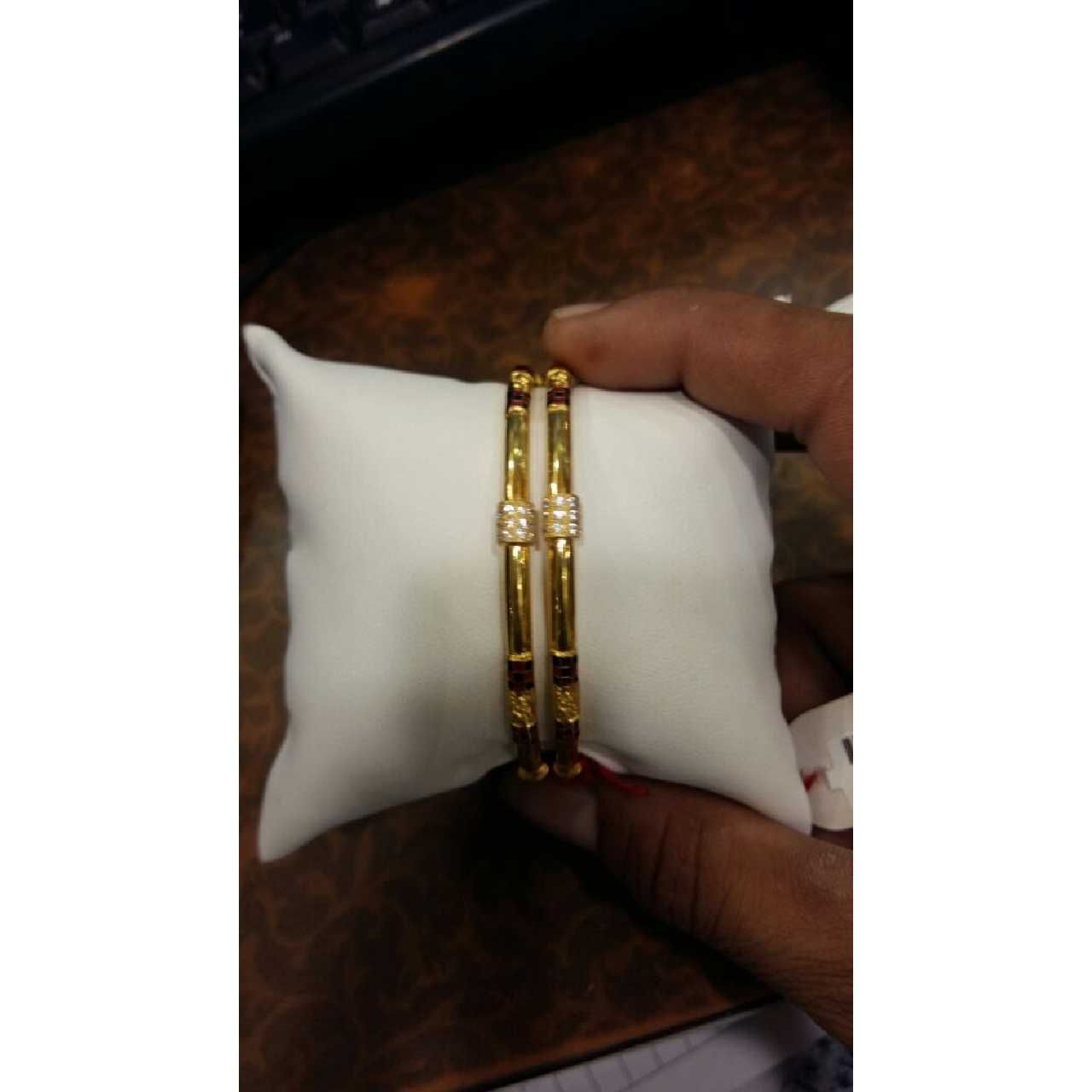 22K / 916 Gold Ladies Jadtar Pipe Copper Kadli