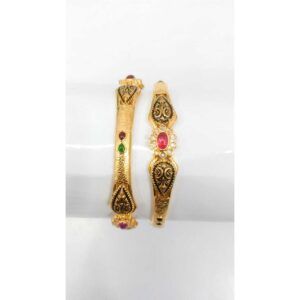 22KT Yellow Gold Ladies Jadtar Antique Copper Kadli