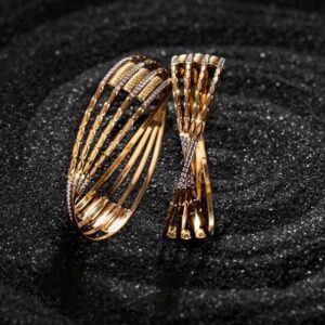 22KT Yellow Gold Ladies Jadtar Modern Trendy Copper Kadli