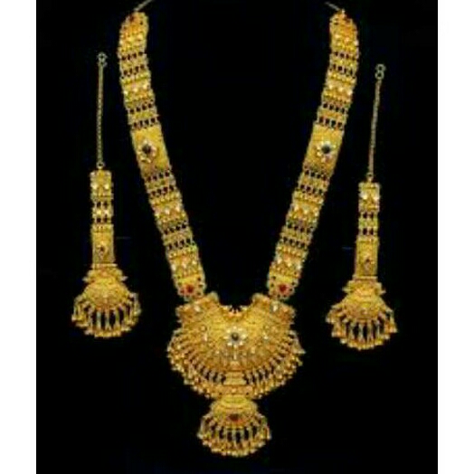 22KT Gold Ladies Indian Fancy Necklace Set
