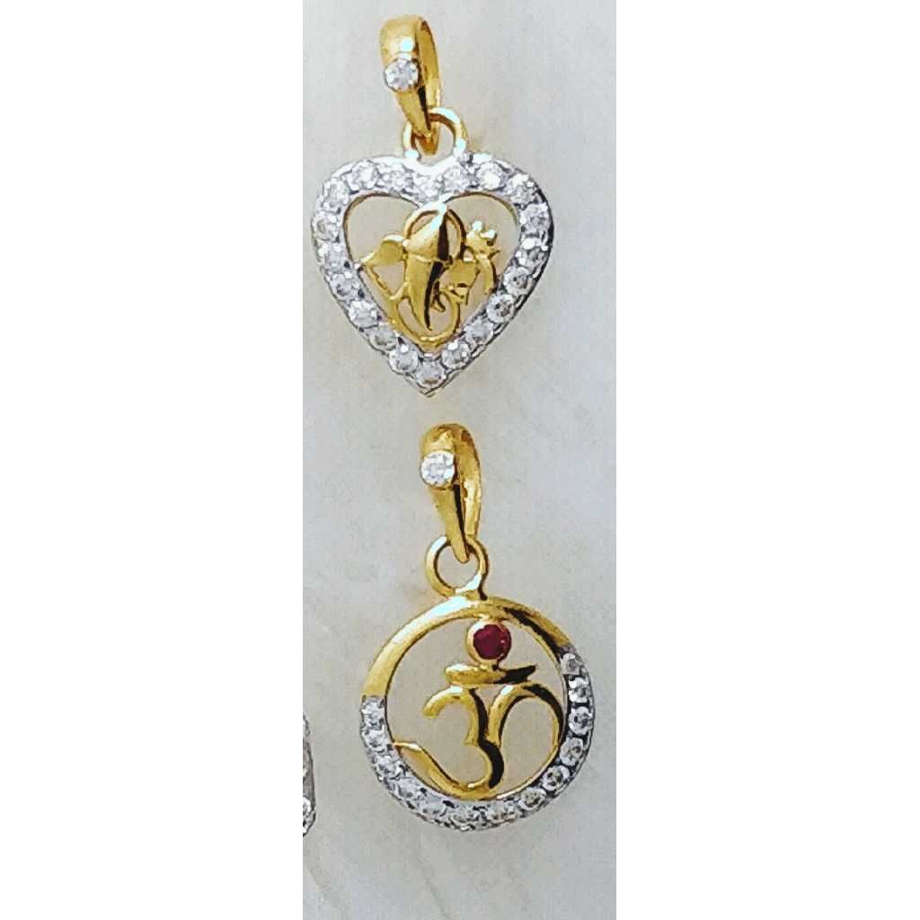 916 Gold Religious Om Ganpati Pendant