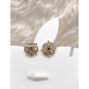 22KT Gold Exclusive Green Stoned Baby Tops