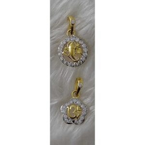916 Gold Religious Om Ganpati Pendant